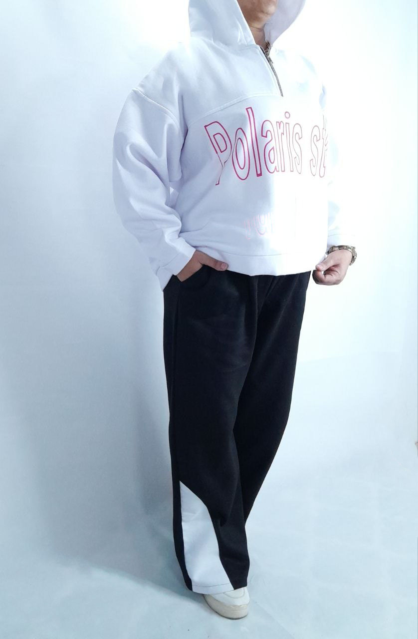 ست   هودی نیم زیپ  